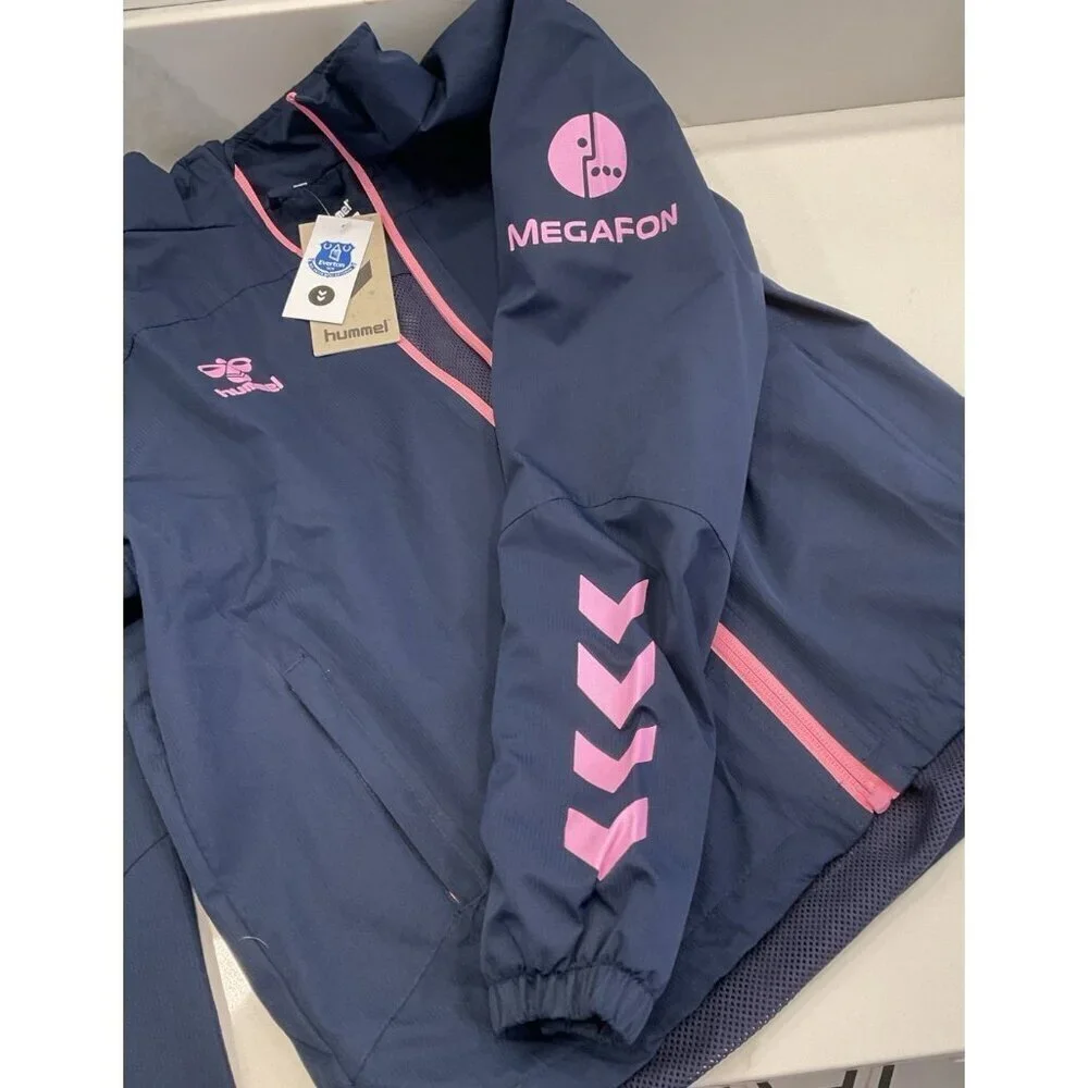 NWT Everton FC Hummel Football Training Windbreaker Jacket Zip-Up Children’s YM